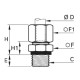 RACOR DE ENTRADA, RECTO ROSCA MACHO CIL Y METRICA - DIAM D : 6MM - C : M10x1,5 - ROHS