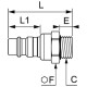 ACOPLADOR ROSCA MACHO BSP CILINDRICA - C : G1/4 - DN : 7,4MM - ROHS