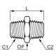 UNION IGUAL Y DESIGUAL DOBLE MACHO, BSP CONICAS - C1 : R1/8 - C2 : R1/8 - ROHS
