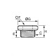 TAPON HEXAGONAL ROSCA MACHO, BSP CILINDRICA Y M5 - C : G3/4 - ROHS