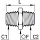 UNION-REDUCCION DOBLE MACHO,ROSCAS BSP CON - C1 : R3/8 - C2 : R1/4 - ROHS