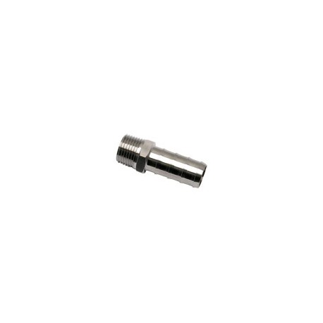 ESPIGA ACANALADA PARA TUBO DE CAUCHO,BSP CON - DIAM D : 13MM - DIAM D1 : 15MM - C : R3/8 - ROHS