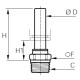 ADAPTADOR DE ORIENTACION, MACHO BSP CON Y NPT - DIAM D : 6MM - C : R1/4 - ROHS