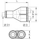 Y SIMPLE IGUAL Y DESIGUAL - DIAM D : 4MM - DIAM D1 : 6MM - ROHS